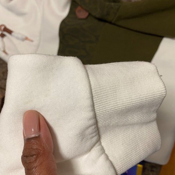 Indigo Jeancode Men's Olive Green Color Block Sweatshirt Hoodie - Picture 13 of 13